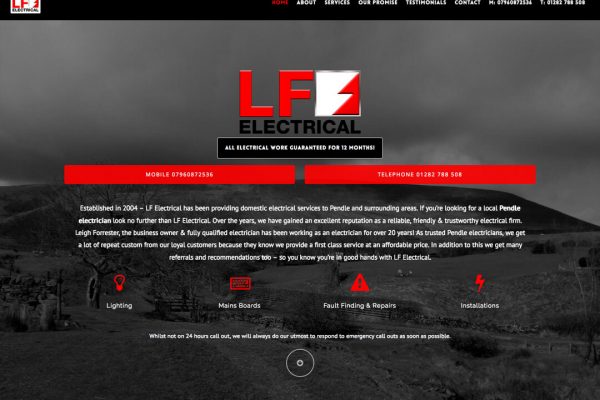 LF Electrical - Tradie Website Design